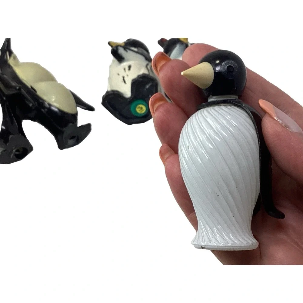 Vtg Willie & Millie, Plastic & Milk Glass Penguin Salt & Pepper (3) Shaker Sets